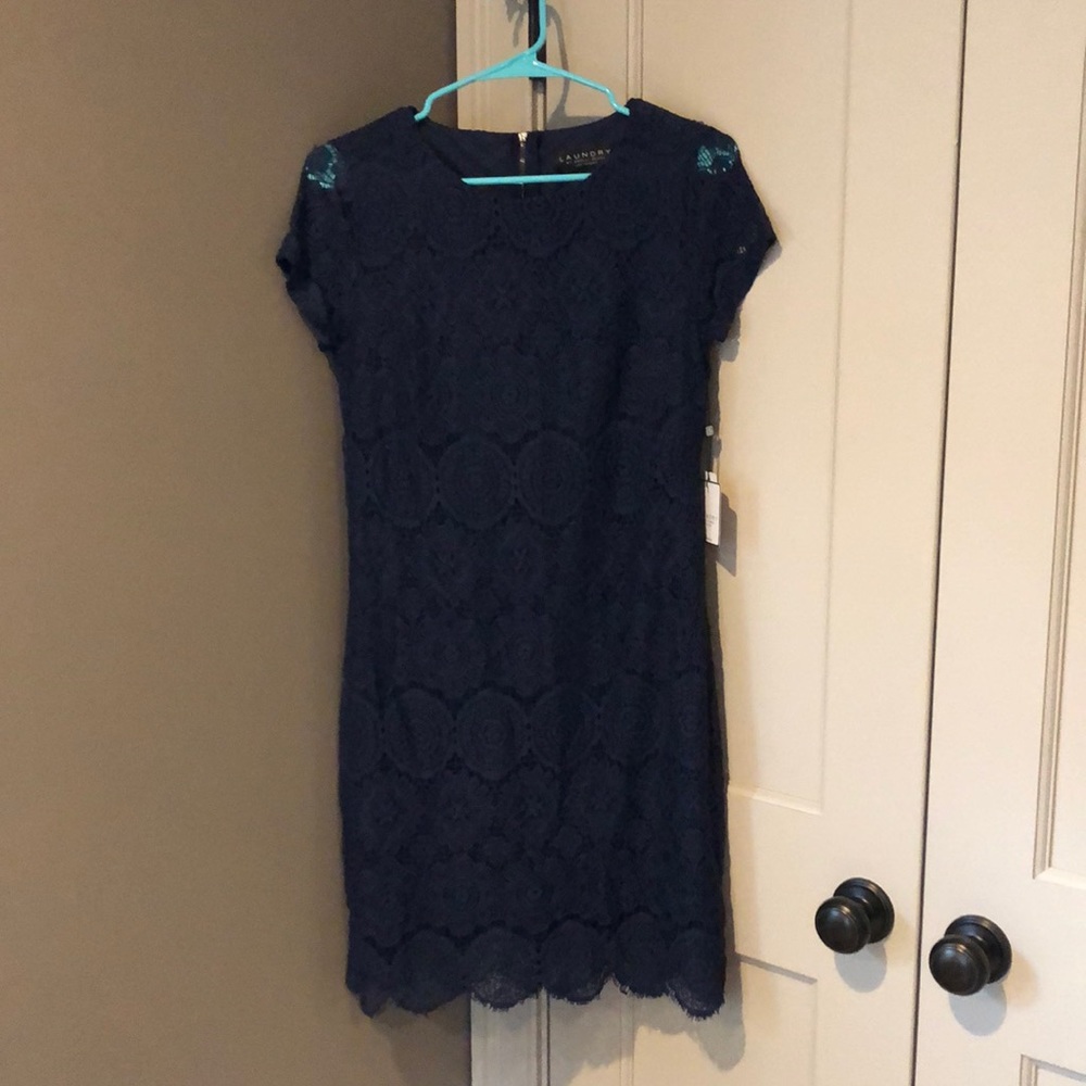 NWT Laundry Midnight Blue Lace Dress